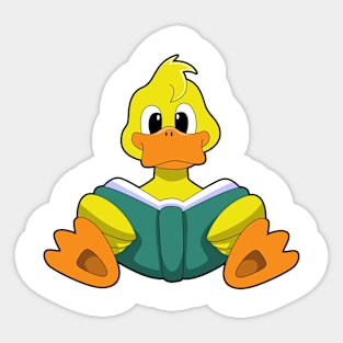 Duck with Book Sticker